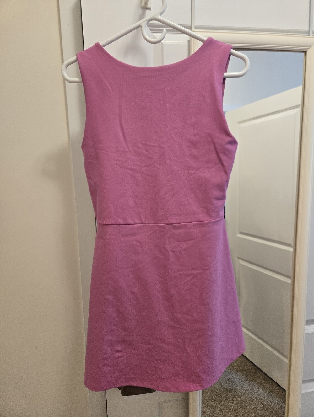Abercrombie YPB SculptLux Mini Dress W Shorts, Pink, M